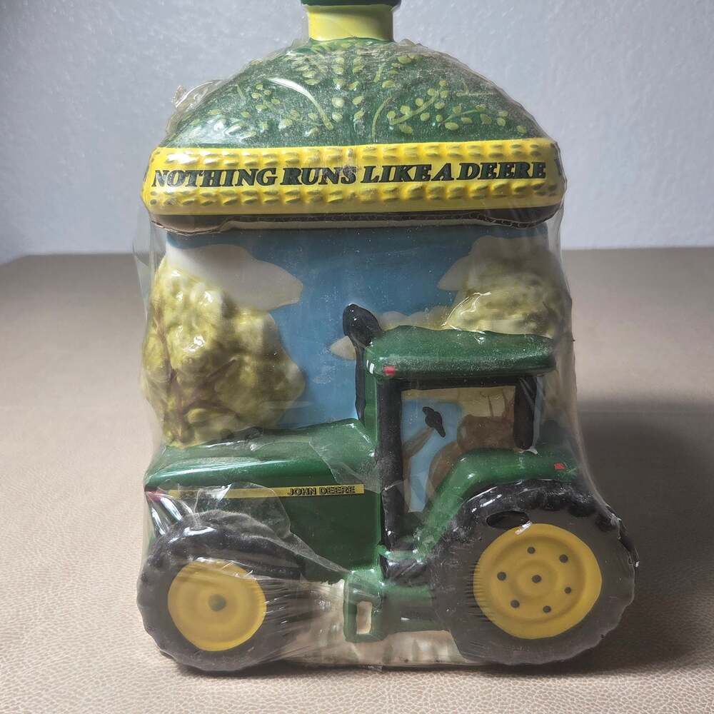 Vintage Gibson John Deere Stoneware Tractor Deer Cookie Jar New
